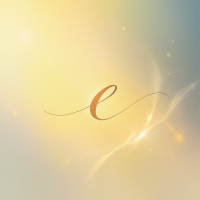 A soft, ethereal background in gentle blues and golds features a graceful, cursive letter e, embodying the essence of capturing a moment before it exists.