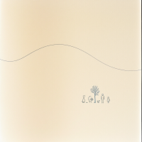 A minimalistic illustration featuring a simple line representing a hill, with small, stylized figures and a tree at the bottom, symbolizing unity and cooperation among species.