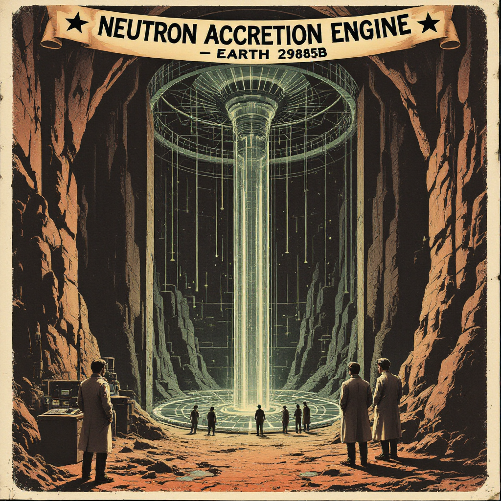 An underground borehole linking Earth 1 to sterile Earth 2985b in hyperspace, disposing byproducts of the clean, advanced Neutron Accretion Engine energy system.