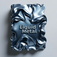 A metallic book with a crumpled, fluid-like cover displays the title Liquid Metal, embodying the unexpected nature highlighted in the quote.