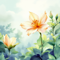 A soft, pastel-colored flower blossoms amidst lush greenery, symbolizing the fleeting beauty and tiny miracles in life, echoing the quote about recognizing life's delicate wonders.