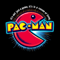 A vibrant graphic featuring Pac-Man, with the text It's not just a game, it's a reason of living, emphasizing the emotional significance of the iconic video game.