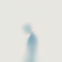 A blurred silhouette of a person, appearing lost in thought, evokes the essence of feeling isolated, reflecting the quote about being on the outside, looking in.