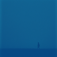 A solitary figure walks through a misty, blue landscape, evoking the theme that memory shapes every journey. The indistinct surroundings emphasize introspection and exploration.