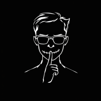 A monochrome illustration of a boy with glasses, holding a finger to his lips in a 'shh' gesture, embodying the quote, You better not never tell nobody but God.