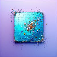 An artistic representation of a blue puzzle piece with scattered colorful fragments, symbolizing the idea of being a small piece in a larger puzzle.