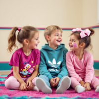 Three smiling children sit together on a colorful rug, enjoying each other's company and laughter, embodying the idea that while you can't choose your parents, you can choose your friends.