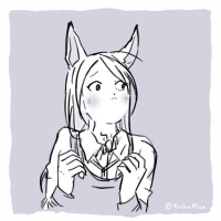 A sketch of a girl with animal ears, looking surprised and shy, captures the playful and creative essence of femdom as an art form.